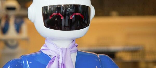 Robot tiếp viên quyến rũ khách trong nhà hàng. Robot tiếp viên quyến rũ khách trong nhà hàng. - Sputnik Việt Nam