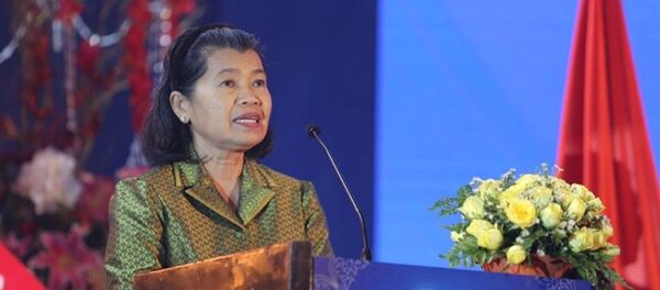 Phó Thủ tướng Campuchia Men Sam An phát biểu ý kiến Phó Thủ tướng Campuchia Men Sam An phát biểu ý kiến - Sputnik Việt Nam