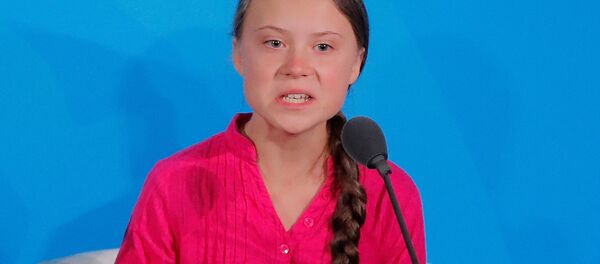 Bài phát biểu tại phiên họp Đại hội đồng Liên Hợp Quốc của nhà hoạt động xã hội 16 tuổi từ Thụy Điển là Greta Thunberg - Sputnik Việt Nam