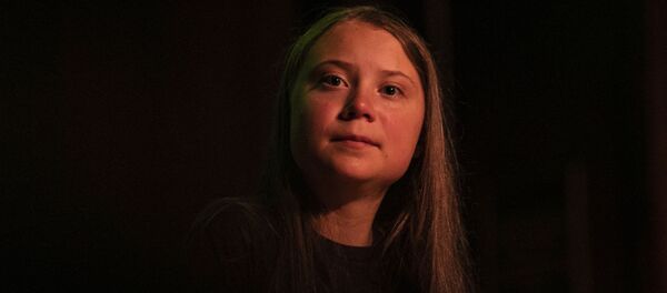 Greta Thunberg dừng lại khi cô nói chuyện tại Hiệp hội Văn hóa đạo đức, Thứ Hai, ngày 9 tháng 9 năm 2019 tại New York - Sputnik Việt Nam
