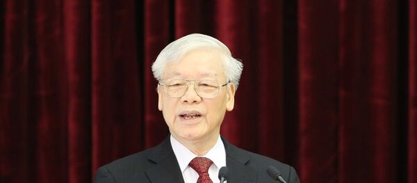 Tổng Bí thư, Chủ tịch nước Nguyễn Phú Trọng phát biểu khai mạc hội nghị. - Sputnik Việt Nam