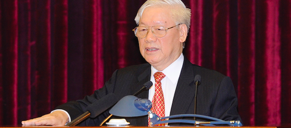 Tổng Bí thư, Chủ tịch nước Nguyễn Phú Trọng phát biểu bế mạc Hội nghị. Tổng Bí thư, Chủ tịch nước Nguyễn Phú Trọng phát biểu bế mạc Hội nghị. - Sputnik Việt Nam