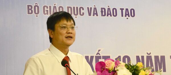 Ông Lê Hải An, Thứ trưởng Bộ Giáo dục và Đào tạo phát biểu tại hội nghị. - Sputnik Việt Nam
