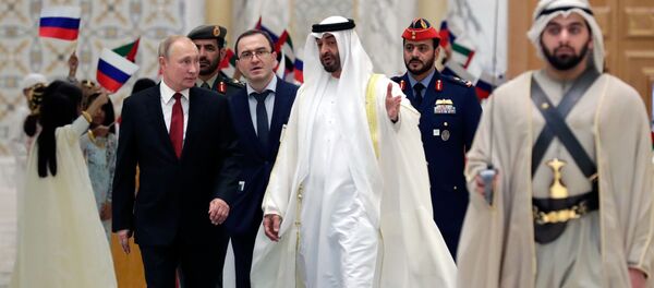 Tổng thống Nga Vladimir Putin và Thái tử Abu Dhabi Mohammed bin Zayed Al Nahyan tại cuộc gặp chính thức Tổng thống Nga Vladimir Putin và Thái tử Abu Dhabi Mohammed bin Zayed Al Nahyan tại cuộc gặp chính thức - Sputnik Việt Nam