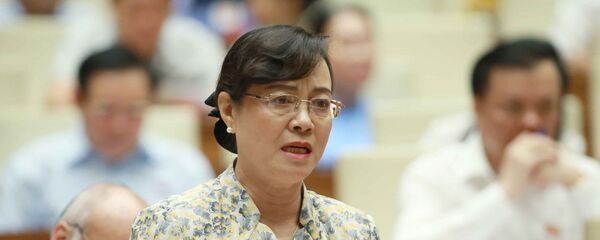 Đại biểu Quốc hội Thành phố Hồ Chí Minh Nguyễn Thị Quyết Tâm phát biểu ý kiến. - Sputnik Việt Nam