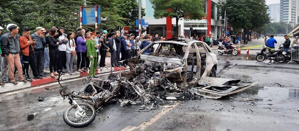 Hiện trường vụ tai nạn. - Sputnik Việt Nam