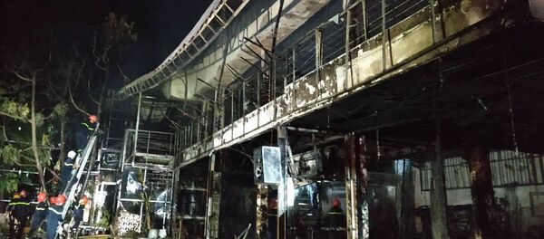 Lực lượng chức năng nỗ lực dập tắt đám cháy - Sputnik Việt Nam