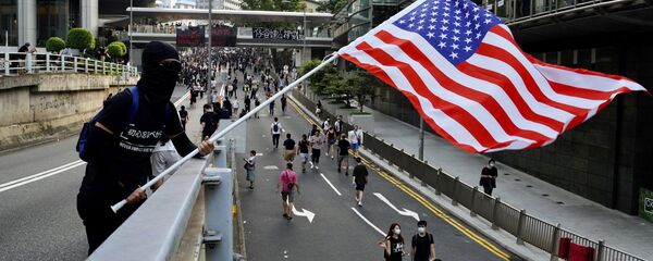 Người biểu tình cờ Hồng Kông - Sputnik Việt Nam