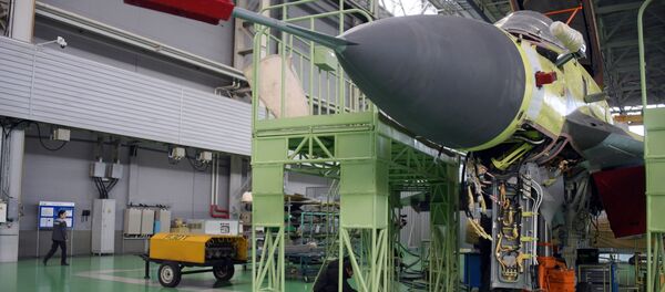 Máy bay chiến đấu MiG-35 trong xưởng lắp ráp của nhà máy hàng không Lukhovitsy - Sputnik Việt Nam