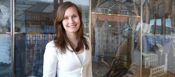 Nữ chính trị gia, thủ tướng tương lai của Phần Lan, Sanna Marin. - Sputnik Việt Nam