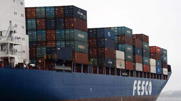 Tàu container Fesco Diomid cập cảng Vladivostok - Sputnik Việt Nam