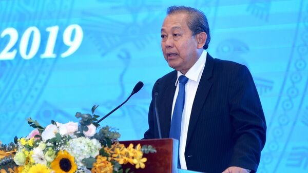 Phó Thủ tướng Thường trực Trương Hoà Bình phát biểu chỉ đạo. - Sputnik Việt Nam