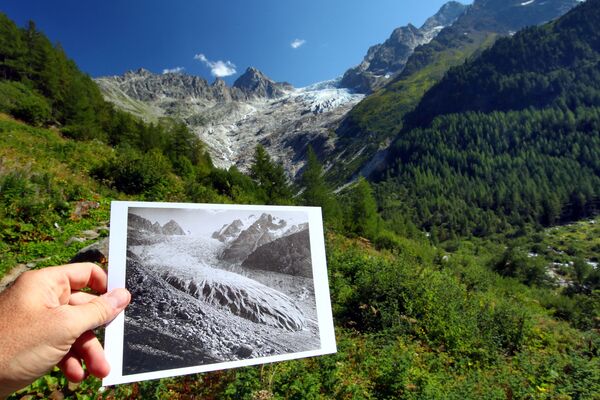 Sông băng Glacier du Trient, năm 1891 và năm 2019, Thụy Sĩ - Sputnik Việt Nam