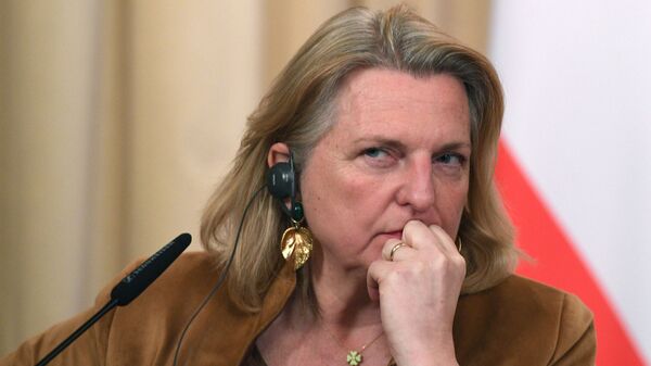 Cựu Bộ trưởng Ngoại giao Áo Karin Kneisl  - Sputnik Việt Nam