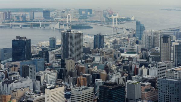 Quận Minato và Cầu Rainbow ở Tokyo Quận Minato và Cầu Rainbow ở Tokyo - Sputnik Việt Nam