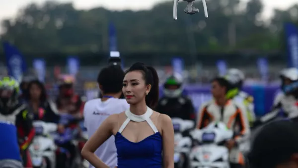 Thiết bị bay không người lái được sử dụng tại một sự kiện ở tỉnh Bình Dương