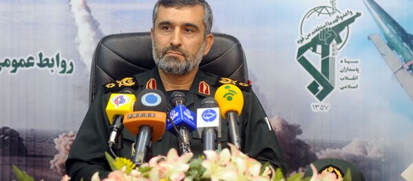 Chỉ huy lực lượng không quân của Quân đoàn Vệ binh Cách mạng Hồi giáo (IRGC) Amir Ali Hajizadeh. - Sputnik Việt Nam
