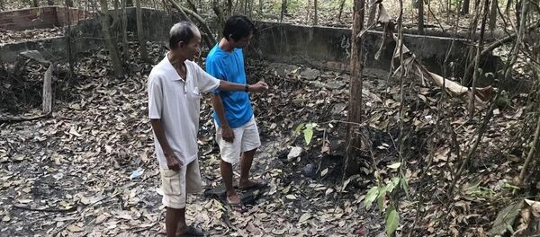 Hiện trường tại hồ nuôi ba ba của nhà Bà Cao Thị Cẩm Vân. Hiện trường tại hồ nuôi ba ba của nhà Bà Cao Thị Cẩm Vân. - Sputnik Việt Nam