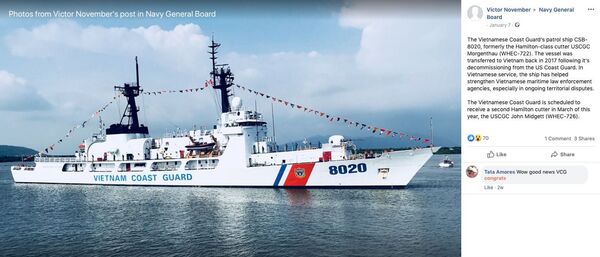 Hà Nội sắp nhận tàu Mỹ: Cảnh sát Biển Việt Nam thăm tàu tuần tra John Midgett - Sputnik Việt Nam