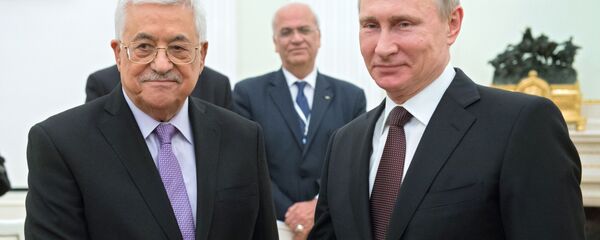 Tổng thống Nga Vladimir Putin và Tổng thống Palestine Mahmoud Abbas. Tổng thống Nga Vladimir Putin và Tổng thống Palestine Mahmoud Abbas. - Sputnik Việt Nam
