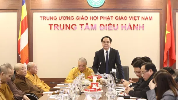 Trưởng Ban Tôn giáo Chính phủ Vũ Chiến Thắng phát biểu tại Hội nghị - Sputnik Việt Nam