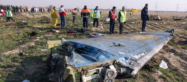 Tại nơi xảy ra vụ tai nạn máy bay chở khách của các hãng hàng không Ukraine ở Iran - Sputnik Việt Nam