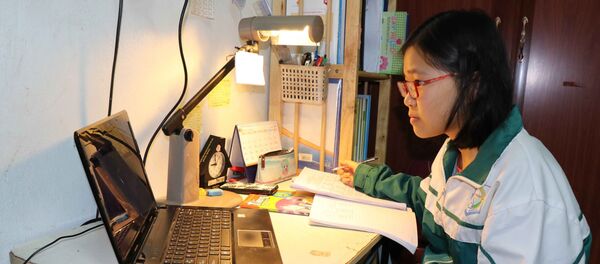 Học sinh thành phố Bắc Ninh chủ động ôn tập các kiến thức thông qua bài giảng trực tuyến. Học sinh thành phố Bắc Ninh chủ động ôn tập các kiến thức thông qua bài giảng trực tuyến. - Sputnik Việt Nam