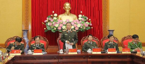 Bộ trưởng Tô Lâm chủ trì Hội nghị. Bộ trưởng Tô Lâm chủ trì Hội nghị. - Sputnik Việt Nam