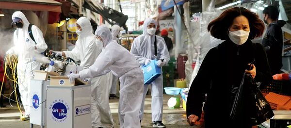 Khử trùng chợ Seoul Khử trùng chợ Seoul - Sputnik Việt Nam