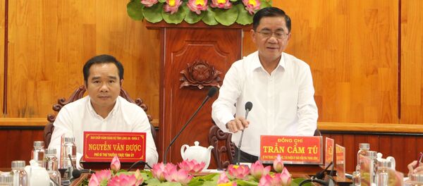 Chủ nhiệm Ủy ban Kiểm tra Trung ương Trần Cẩm Tú phát biểu tại buổi làm việc. - Sputnik Việt Nam