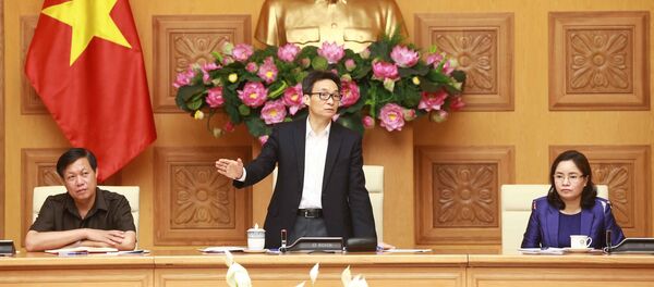 Phó Thủ tướng Chính phủ Vũ Đức Đam phát biểu chỉ đạo cuộc họp. Phó Thủ tướng Chính phủ Vũ Đức Đam phát biểu chỉ đạo cuộc họp. - Sputnik Việt Nam