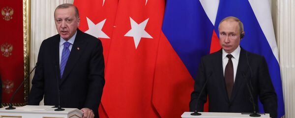 Cuộc họp báo chung sau cuộc gặp giữa Tổng thống Thổ Nhĩ Kỳ Recep Tayyip Erdogan và Tổng thống Nga Vladimir Putin Cuộc họp báo chung sau cuộc gặp giữa Tổng thống Thổ Nhĩ Kỳ Recep Tayyip Erdogan và Tổng thống Nga Vladimir Putin - Sputnik Việt Nam
