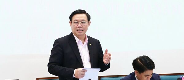 Đồng chí Vương Đình Huệ, Ủy viên Bộ Chính trị, Bí thư Thành ủy Hà Nội phát biểu. - Sputnik Việt Nam