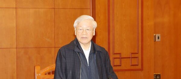 Tổng Bí thư, Chủ tịch nước Nguyễn Phú Trọng, Trưởng Tiểu ban Nhân sự Đại hội XIII của Đảng phát biểu chỉ đạo cuộc họp. Tổng Bí thư, Chủ tịch nước Nguyễn Phú Trọng, Trưởng Tiểu ban Nhân sự Đại hội XIII của Đảng phát biểu chỉ đạo cuộc họp. - Sputnik Việt Nam