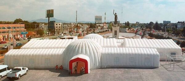 Bệnh viện bơm hơi ở Pachuca de Soto, Mexico - Sputnik Việt Nam