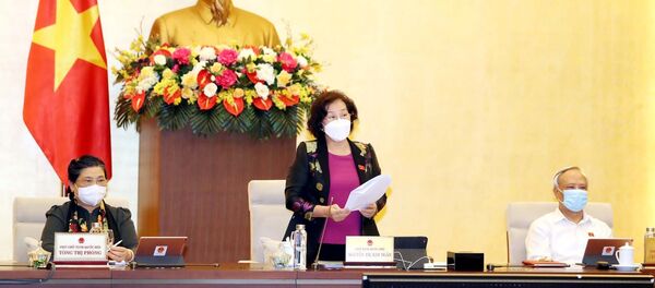 Chủ tịch Quốc hội Nguyễn Thị Kim Ngân phát biểu khai mạc. - Sputnik Việt Nam