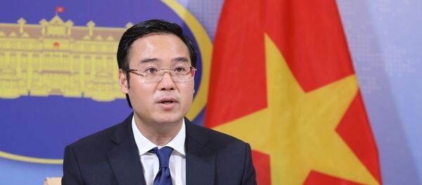 Phó Phát ngôn Bộ Ngoại giao Ngô Toàn Thắng trả lời các câu hỏi của phóng viên. - Sputnik Việt Nam