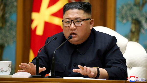 Nhà lãnh đạo Kim Jong-un trong bài phát biểu - Sputnik Việt Nam