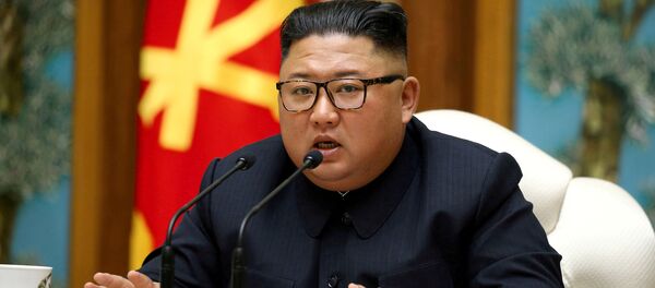 Nhà lãnh đạo Kim Jong-un trong bài phát biểu Nhà lãnh đạo Kim Jong-un trong bài phát biểu - Sputnik Việt Nam