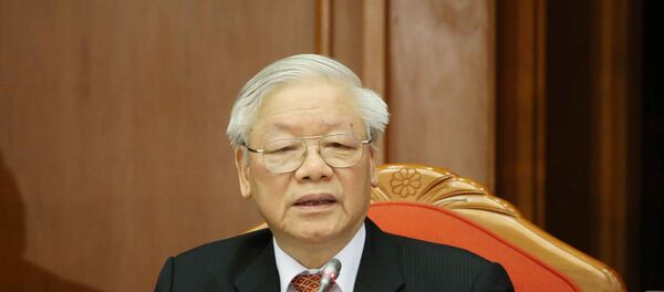 Tổng Bí thư, Chủ tịch nước Nguyễn Phú Trọng phát biểu bế mạc Hội nghị.  - Sputnik Việt Nam