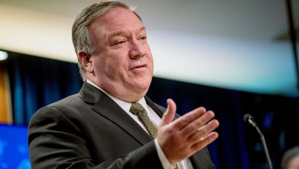 Ngoại trưởng Hoa Kỳ Mike Pompeo tại một cuộc họp báo ở Washington - Sputnik Việt Nam