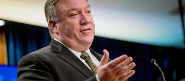 Ngoại trưởng Hoa Kỳ Mike Pompeo tại một cuộc họp báo ở Washington - Sputnik Việt Nam