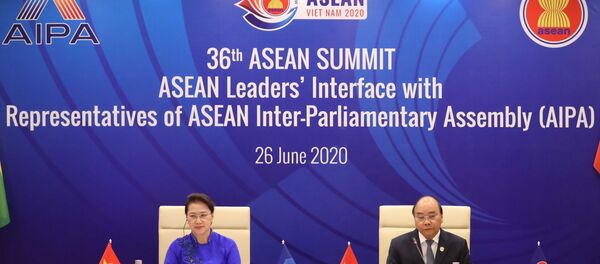 Thủ tướng Nguyễn Xuân Phúc, Chủ tịch ASEAN 2020 và Chủ tịch Quốc hội Nguyễn Thị Kim Ngân, Chủ tịch Hội đồng Liên Nghị viện ASEAN (AIPA) lần thứ 41 chủ trì Đối thoại giữa các Nhà lãnh đạo ASEAN và AIPA. Thủ tướng Nguyễn Xuân Phúc, Chủ tịch ASEAN 2020 và Chủ tịch Quốc hội Nguyễn Thị Kim Ngân, Chủ tịch Hội đồng Liên Nghị viện ASEAN (AIPA) lần thứ 41 chủ trì Đối thoại giữa các Nhà lãnh đạo ASEAN và AIPA. - Sputnik Việt Nam