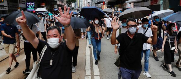 Người biểu tình luật an ninh quốc gia Hồng Kông - Sputnik Việt Nam