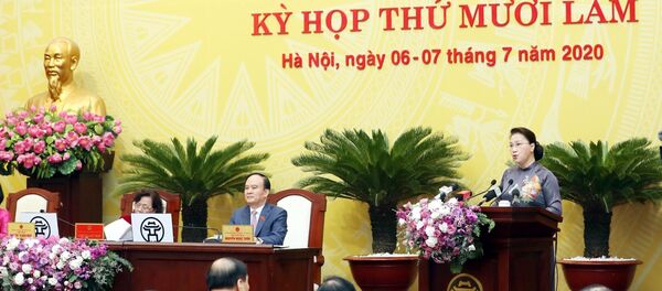 Chủ tịch Quốc hội Nguyễn Thị Kim Ngân phát biểu tại Kỳ họp. - Sputnik Việt Nam