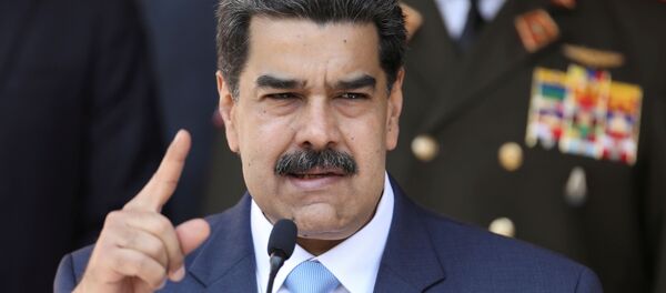 Tổng thống Venezuela Nicolas Maduro trong một cuộc họp báo ở Caracas - Sputnik Việt Nam