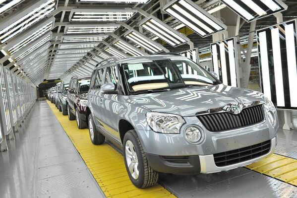 Dây chuyền lắp ráp xe Skoda Yeti tại nhà máy GAZ hiện nay. - Sputnik Việt Nam